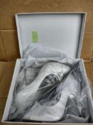 Ladies Silver Stiletto Shoes RRP £40 Grade A