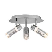 (R6O) 7 Lighting Items. 1x Verve Design Bathroom 3x6W Bubble Light. 1x Light Boutique Thorpe White