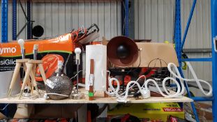 (R7E) 9x Mixed Lighting Items. To Inc Maddie Tripod Wooden Table Map RRP £50. Ohio Ceramic Table l