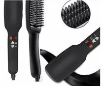 Brand New Ptc Hair Straightening Heating Ionic Brush - Black
