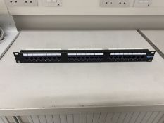 Brand-Rex 1u Ethernet 24 way patch bay. Giga plus