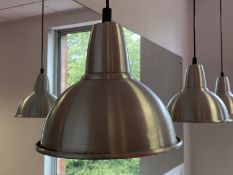 3 Brushed aluminium Hanging pendulum lights