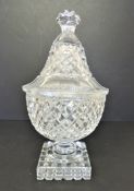 Antique Georgian Crystal Sweet Meat Jar/Urn 32cm Tall c.1820-1830