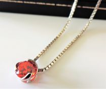 Sterling Silver Gemstone Pendant Necklace
