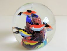 Vintage Art Glass Aquarium Paperweight