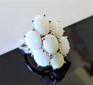 Sterling Silver 5.46 ct Opal Ring