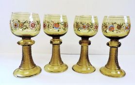 Antique Fritz Herkert Roemer Hock Glasses