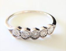 Diamond Ring in Sterling Silver