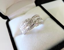 Sterling Silver White Topaz Gemstone Ring