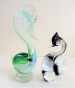 Pair Vintage Murano Glass Animal Sculptures
