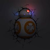 (R15C) 13 Items. 1x Star Wars Bb8 3d Deco Light. 1x Cable Guys Star Wars Stormtrooper Phone And Con