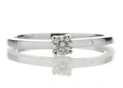 18k White Gold Single Stone Wire Set Diamond Ring 0.20 Carats