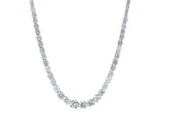 18k White Gold Claw Set Diamond Collarate 17.5 Carats