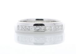 18k White Gold Diamond Channel Set Half Eternity Ring 0.50 Carats