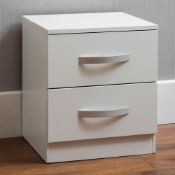 Vida Designs Hulio 2 Drawer Chest of Drawers White Gloss