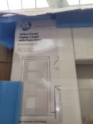 2 x Shaker 4 Light Internal White Primed Door with Clear Glass GWPSHA4L32 2032 x 813 x 35mm (32