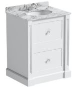 Burghley Matt White Vanity Unit 650mm (NH650)