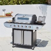 1x Uniflame Classic. 5 Burner Glass Window Gas Grill With Side Burner RRP £279