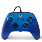 6x Power A Xbox One And Windows 10 Enhanced Wired Controller. 2x Sapphire Fade. 1x Black. 2x Emera