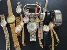 Collection Of 14 Ladies & Gents Wristwatches - Rotary, Seiko, Sekonda Etc (Gs67)