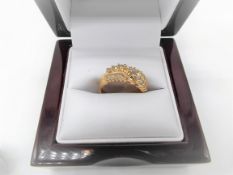 2 Row Baguette Diamond Crossover Diamond Ring