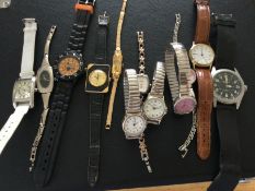 Collection Of 12 Ladies & Gents Wristwatches (Gs68)