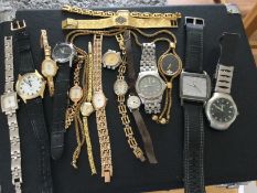Collection Of Ladies & Gents Wristwatches + One Necklace Watch (Gs70)