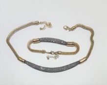 Rhinestone Necklace & Bracelet