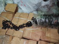 2 X 15 Metre  8mm X 32mm Black  Plated Straight Link Chain Bagged (Ag1070)
