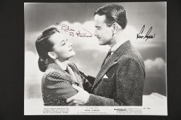 OLIVIA de HAVILLAND & LEW AYRES Original signature