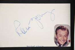 ROBERT YOUNG & GEORGE BURNS Original signatures