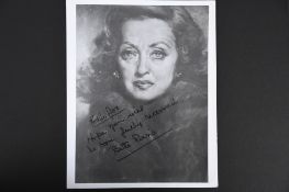 BETTE DAVIS Original signature
