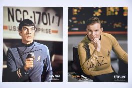 STAR TREK; CAPTAIN KIRK & Dr SPOCK Original signatures