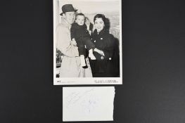 ELIZABETH TAYLOR & MICHAEL WILDING Original signatures