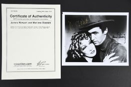 JAMES STEWART & MARLENE DIETRICH Original signatures