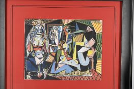 Limited Edition on Silk by Pablo Picasso 'Les Femmes D'Alger (Version O)