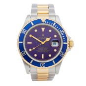 Rolex Submariner Date 16613 Men Stainless Steel & Yellow Gold Watch