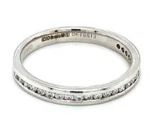 Channel Set Half Eternity Ring Set In Platinum