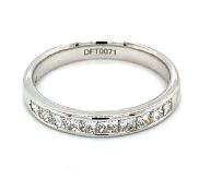 Channel Set Half Eternity Ring Set In 18K White Gold