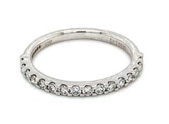 Claw Set Half Eternity Ring, Platinum