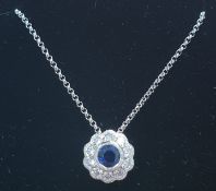 Diamond & Sapphire Necklace