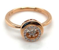 Dancing Diamond Ring, 18K Rose Gold