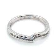 Diamond Curved Eternity Ring, 18K White Gold