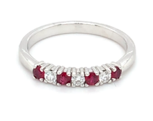 Eternity Ring Set In 18K White Gold