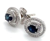 Diamond & Sapphire Earrings