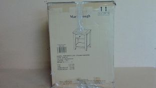 Marlborough 1 Drawer Bedside Table in Waxed Oak - Customer Return