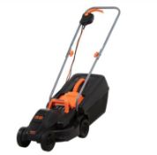 (R5B) 3 Items. 1x Black And Decker 1000W Corded Lawn Mower. 1x Flymo Chevron 32V Corded Lawn Mower.