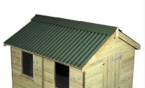 (R3E) 4x Onduline Roofing Shingles Green. Each Unit Has Approx. 14x (1000x340mm) Rectangular. 2m2 Pe