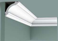 (R3I) Approx. 23x Orac Decor (CB511 2000) Panel Mouldings White. (Each Unit 2000x100mm)