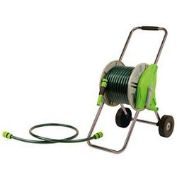 (R5C) 3x Items. 2x 15m Garden Hose & Reel Set. 1x 25m Garden Hose And Reel Set.